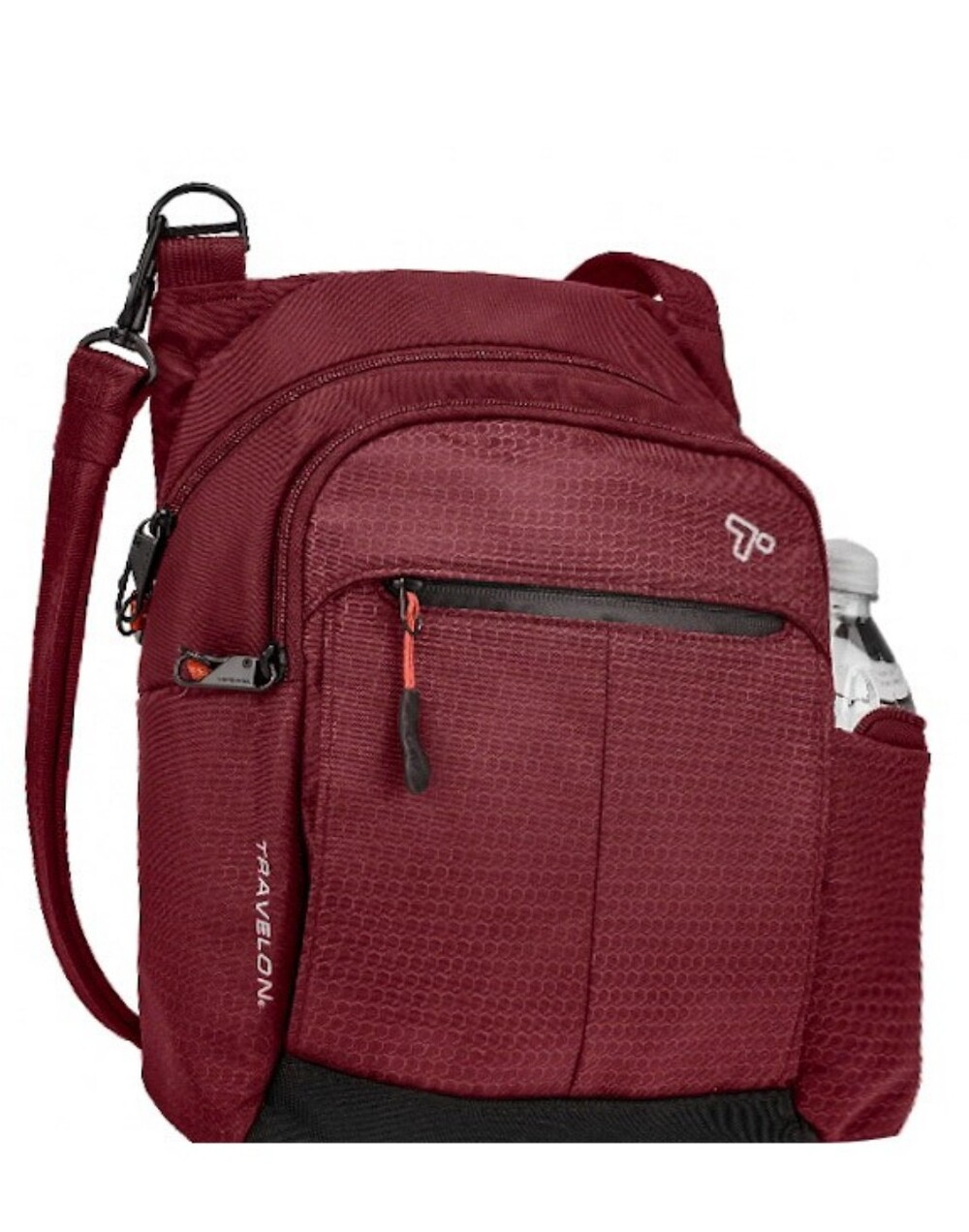 New RFID Travelon Anti-Theft Ballistic Nylon Active® Crossbody Bag In Regal Red
